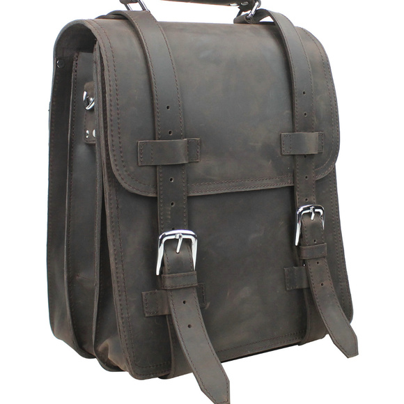 Heavy Duty Full Leather Backpack Tote L61DB